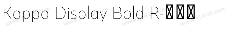 Kappa Display Bold R字体转换